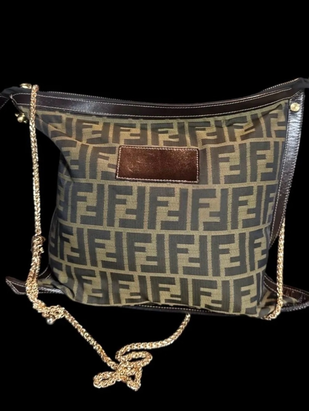 Fendi Black and Brown Monogram Toiletry Bag